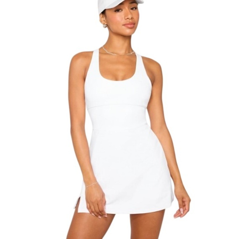 Fabletics‎ Define Performance Dress Ultra Mini White Medium Activewear Tennis